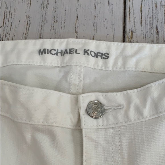 Michael Kors White Denim Capri/Cropped Pants Size 10 - Picture 4 of 8